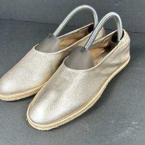 Pedro Garcia SEE PHOTOS Size 36 US‎ 6 GOLD LAME Espadrille Flats Hilaria Womens